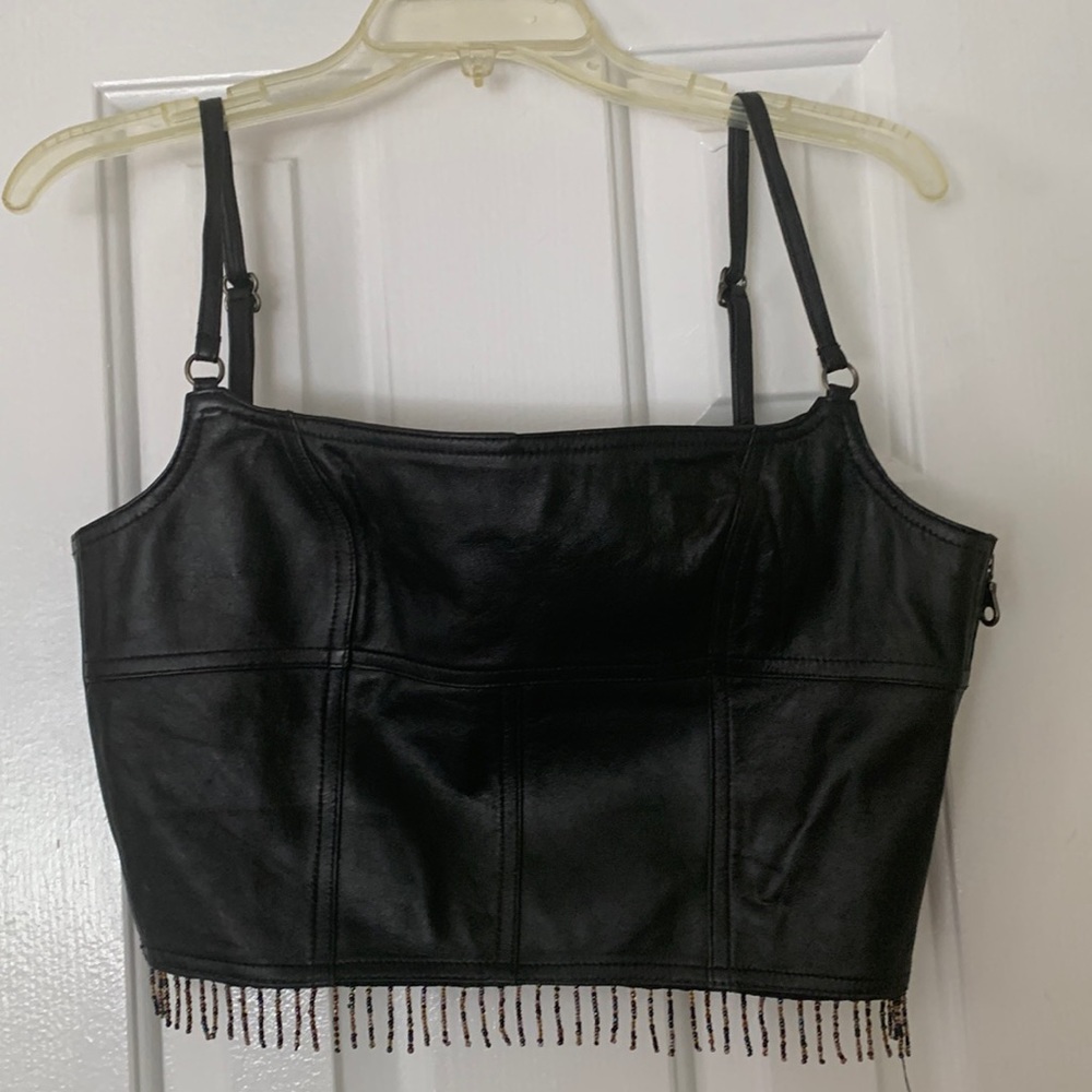 Leather Crop Top